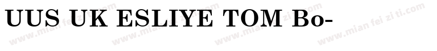 UUS UK ESLIYE TOM Bo字体转换